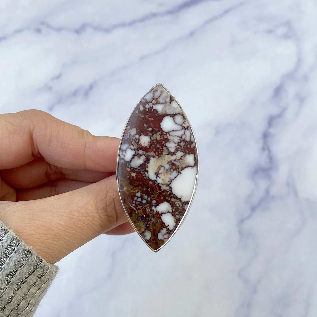 Wild Horse Jasper Adjustable Ring-(WOJ-R-7.)