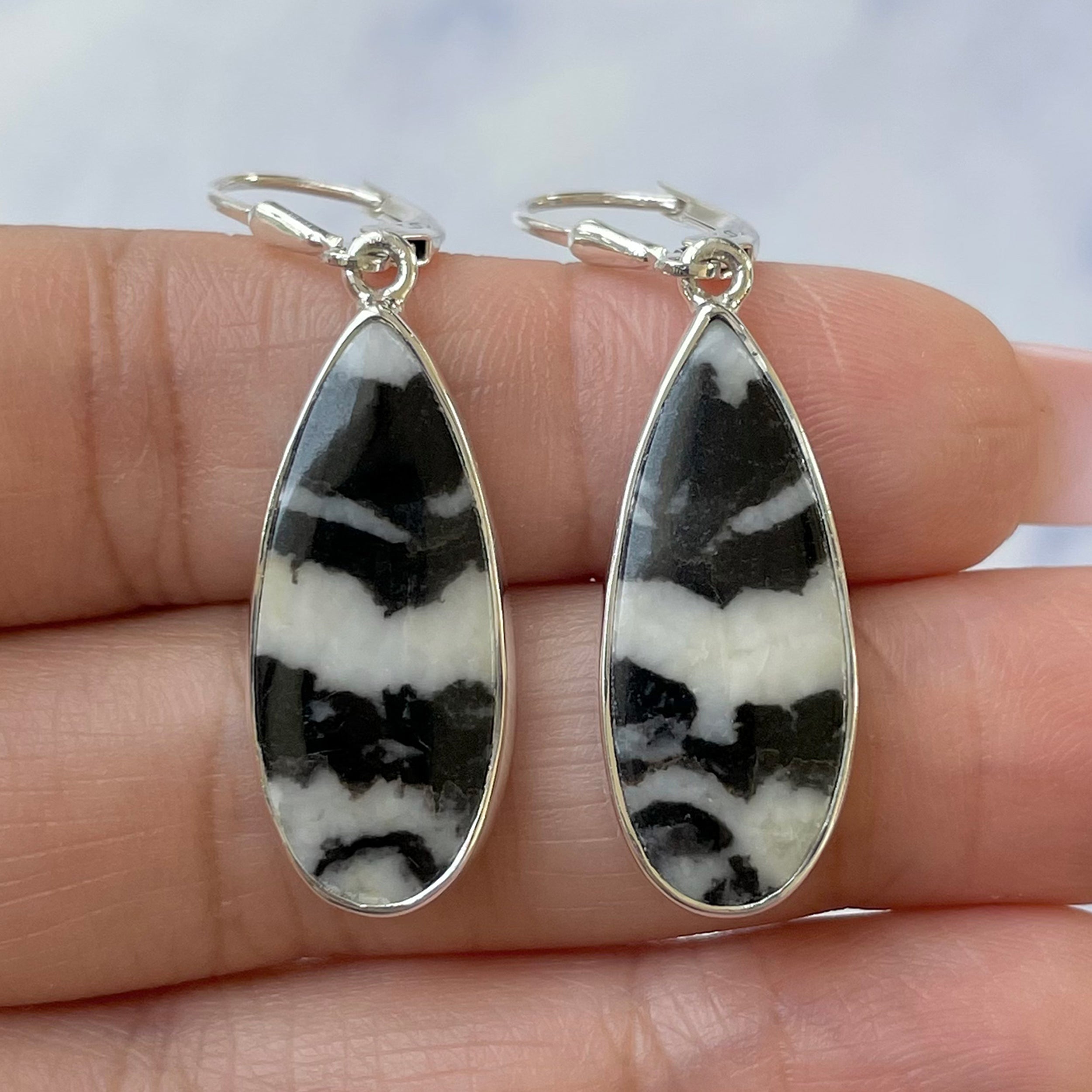 Zebra Skin Jasper Earring-(ZSJ-E-12.)