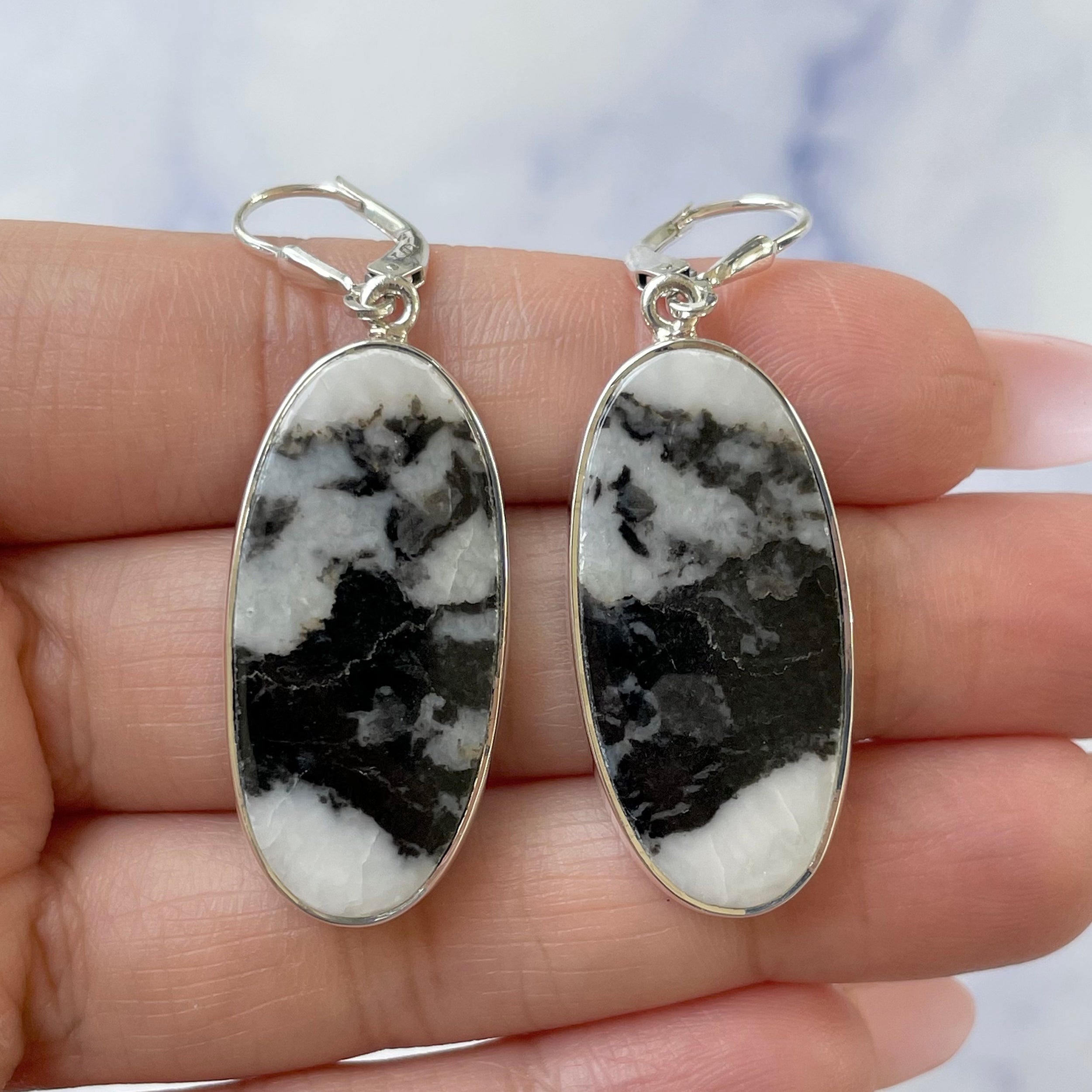 Zebra Skin Jasper Earring-(ZSJ-E-32.)