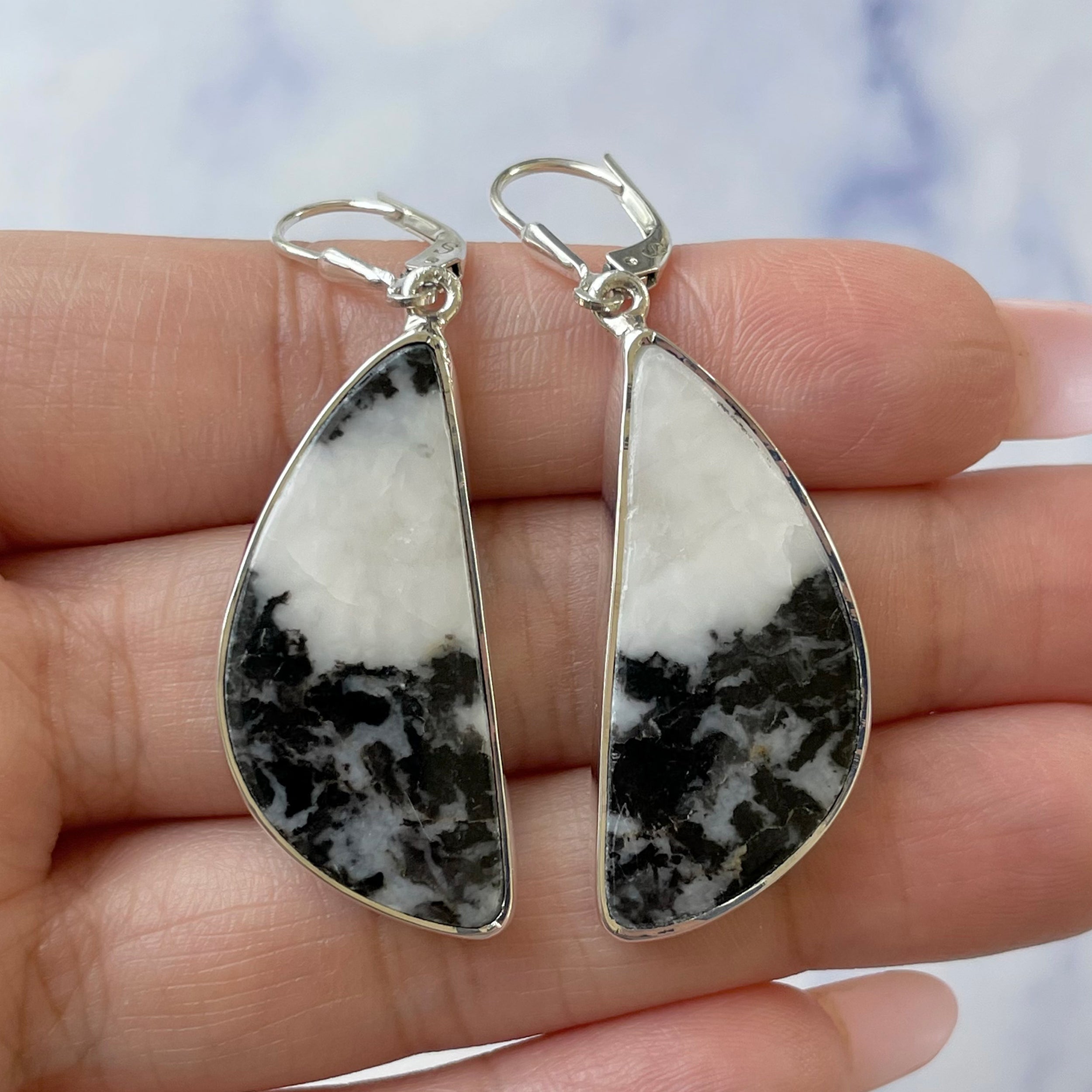 Zebra Skin Jasper Earring-(ZSJ-E-33.)