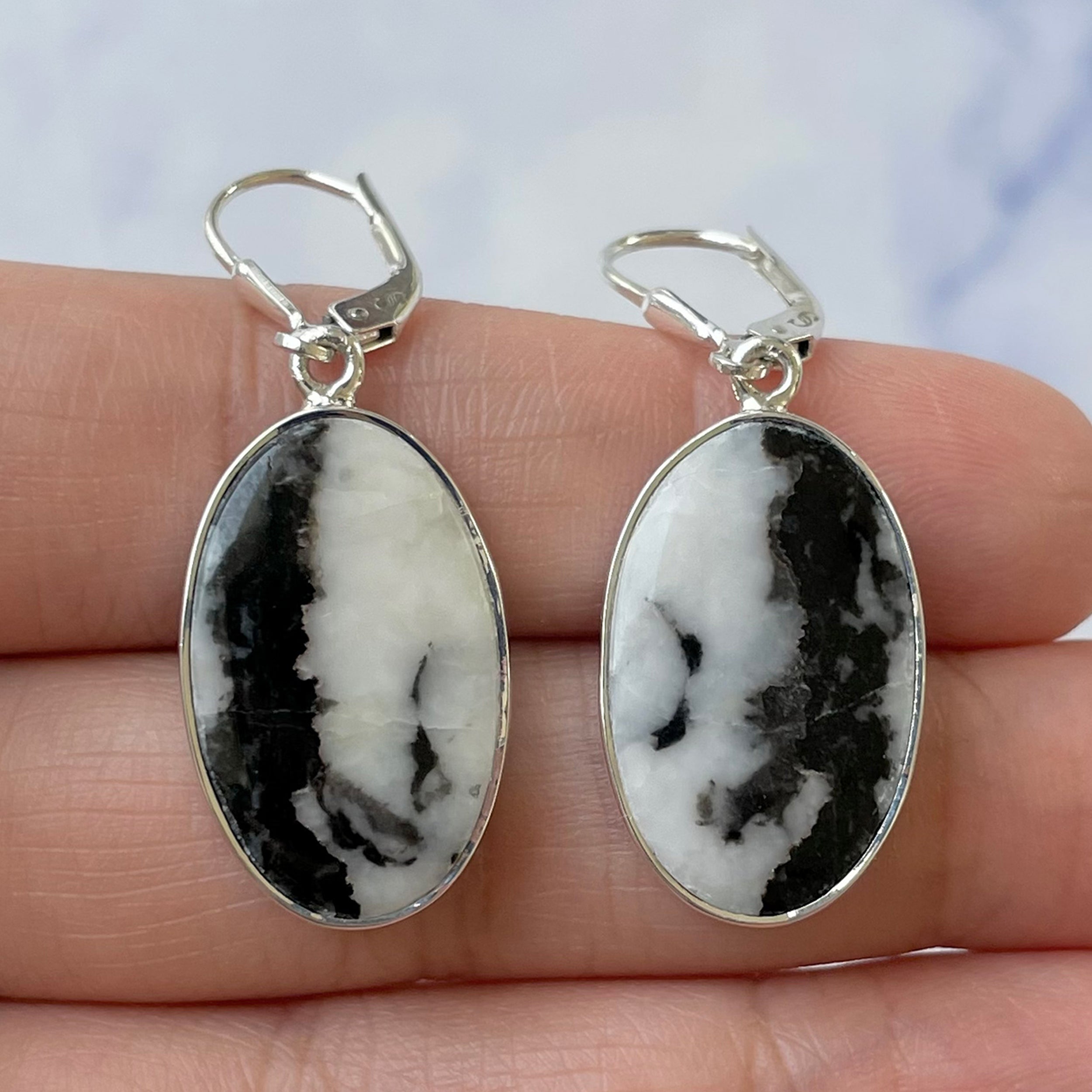 Zebra Skin Jasper Earring-(ZSJ-E-34.)