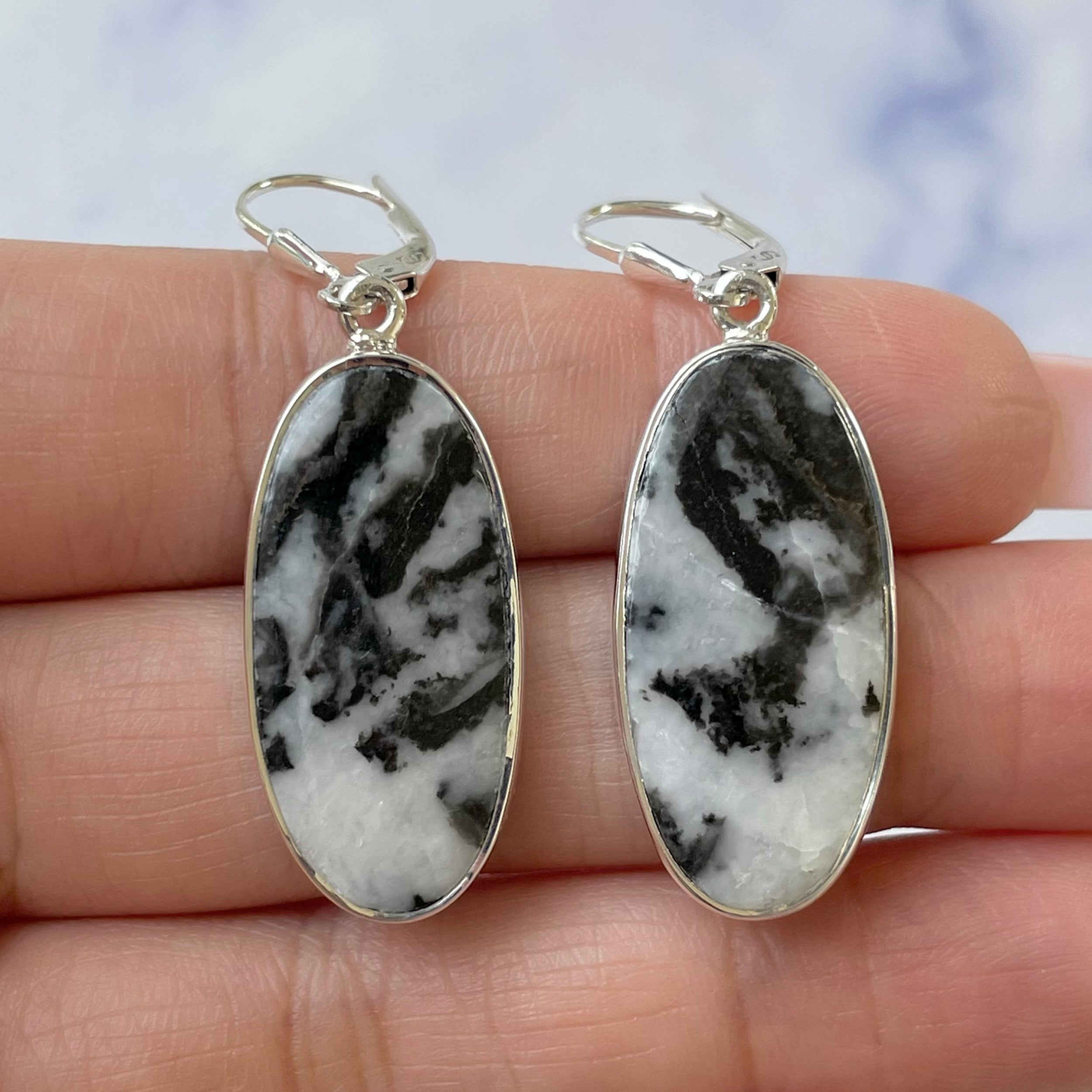 Zebra Skin Jasper Earring-(ZSJ-E-38.)