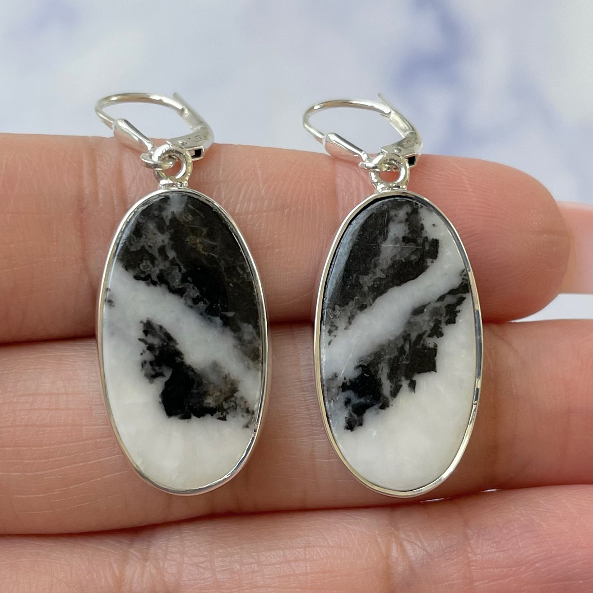 Zebra Skin Jasper Earring-(ZSJ-E-41.)