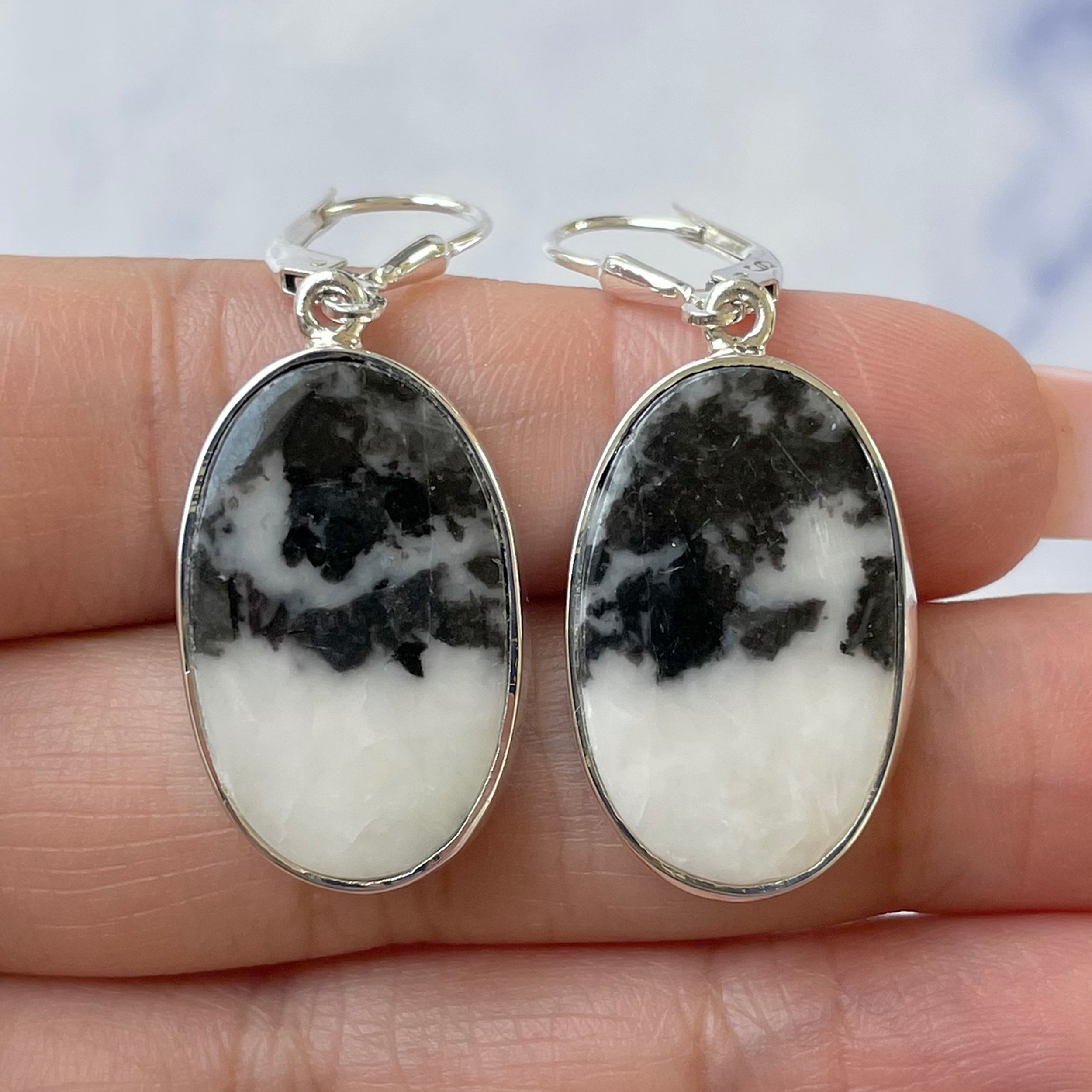 Zebra Skin Jasper Earring-(ZSJ-E-46.)
