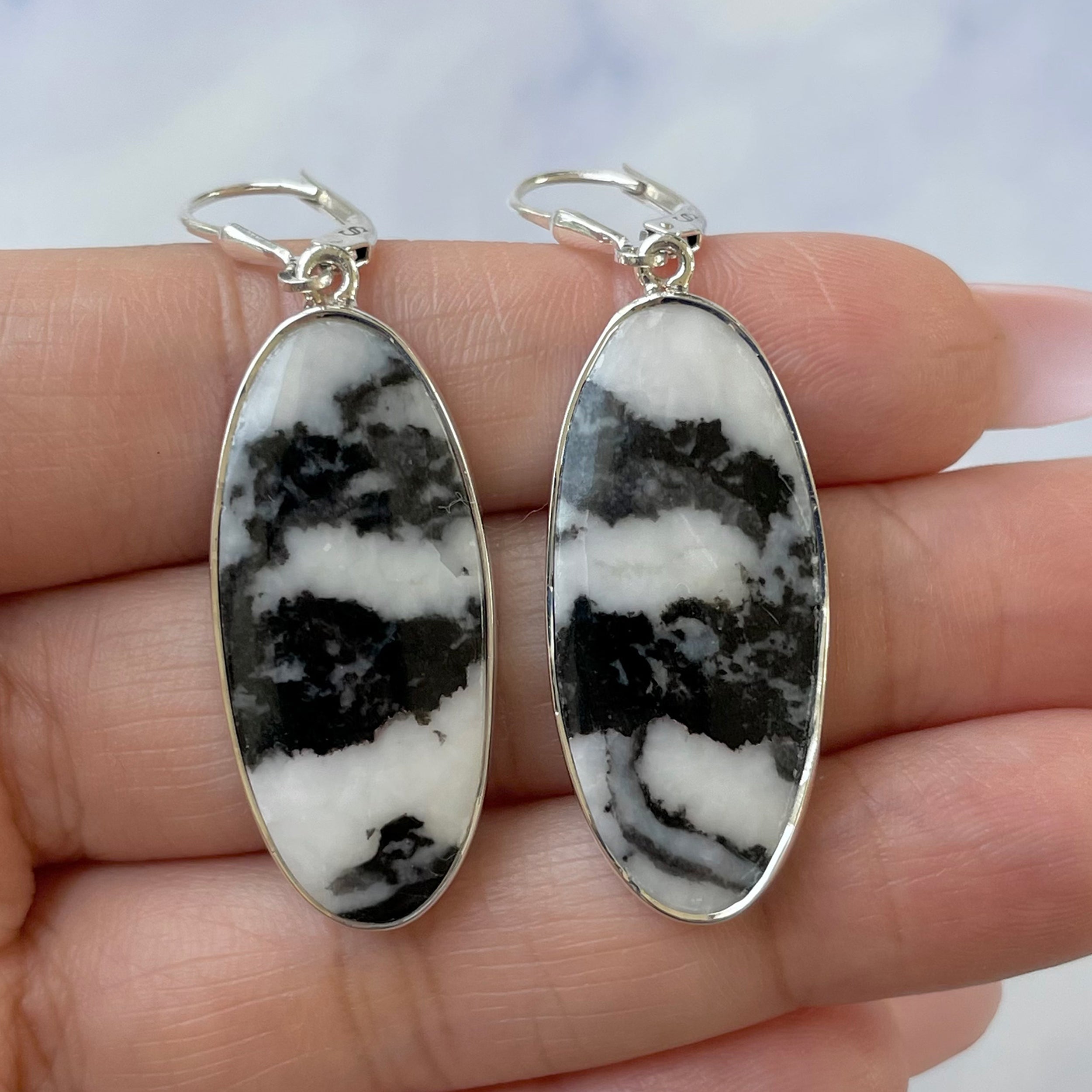 Zebra Skin Jasper Earring-(ZSJ-E-8.)