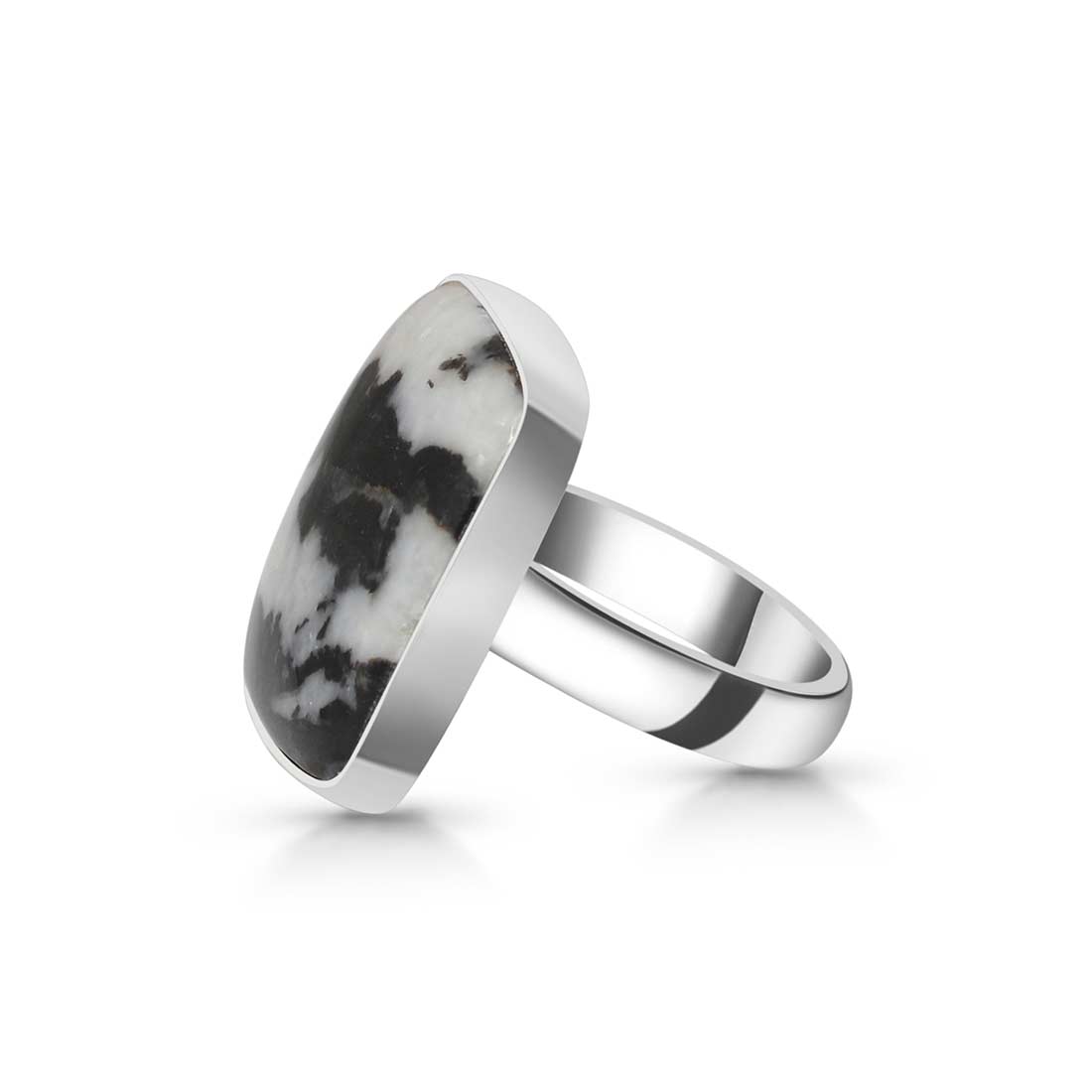 Zebra Skin Jasper Adjustable Ring-(ZSJ-R-17.)