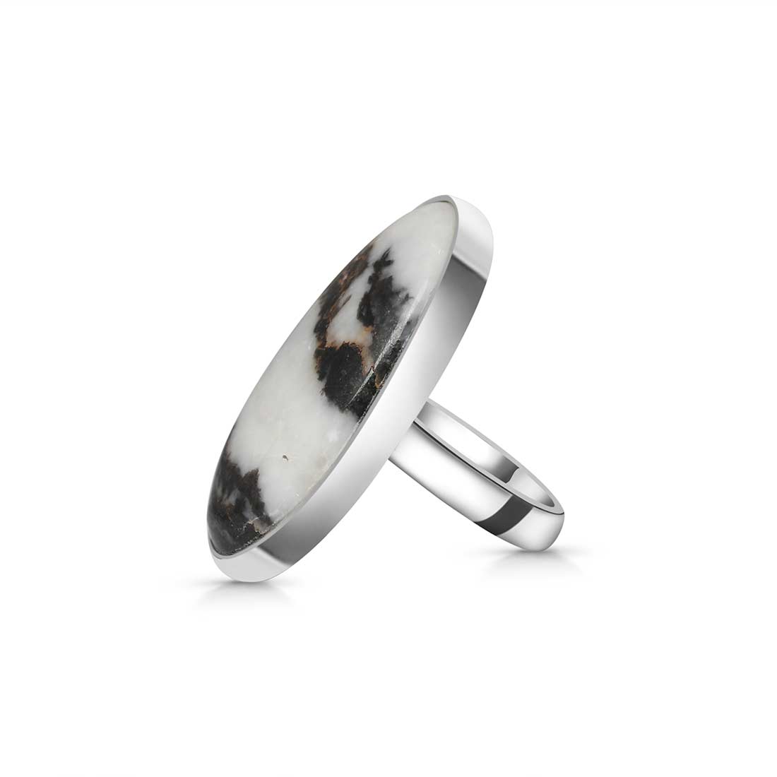 Zebra Skin Jasper Adjustable Ring-(ZSJ-R-21.)