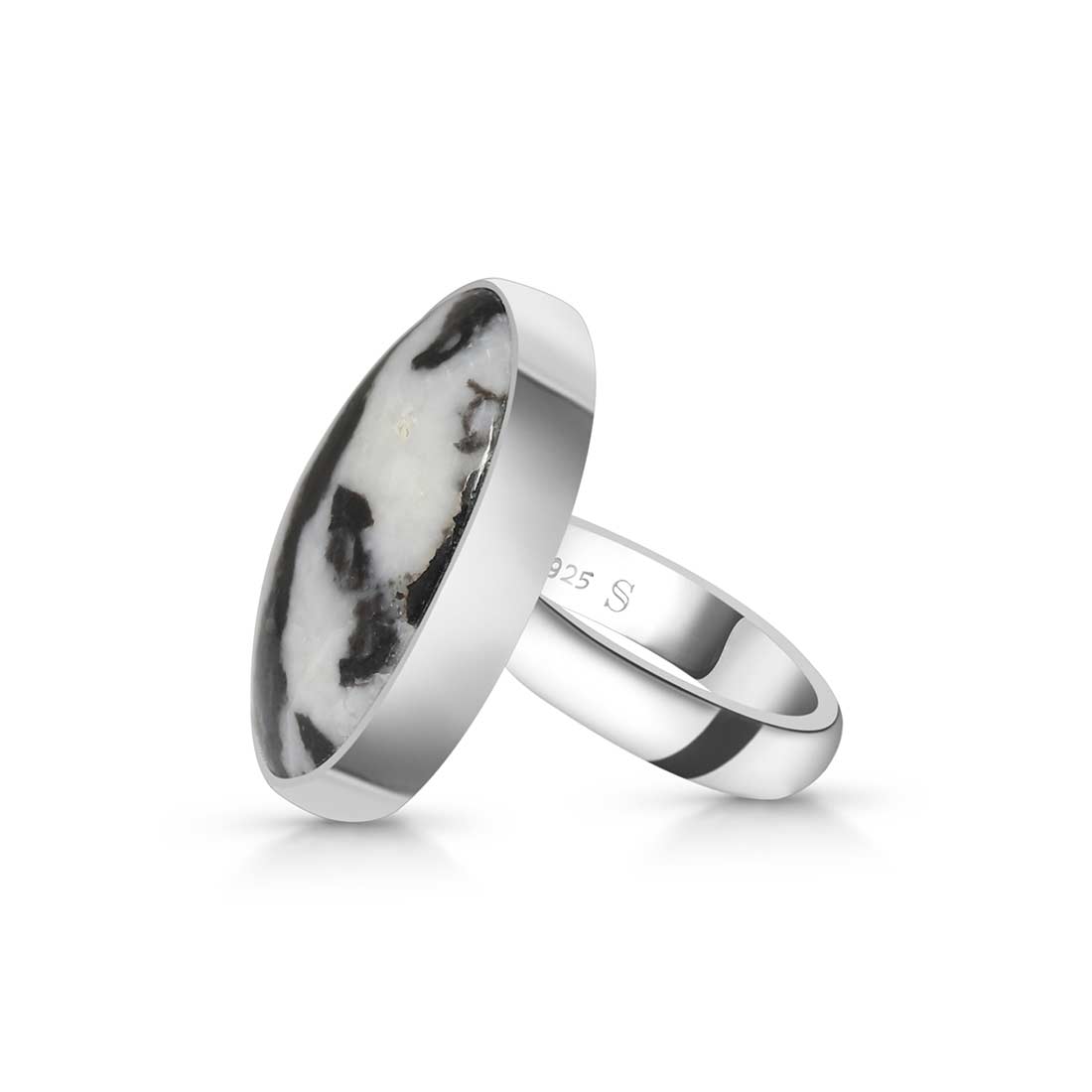 Zebra Skin Jasper Adjustable Ring-(ZSJ-R-9.)